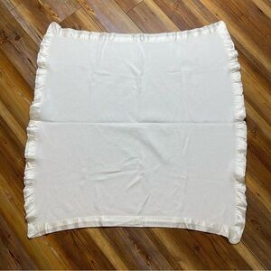 Baby Morgan like baby blanket waffle thermal acrylic silk trim